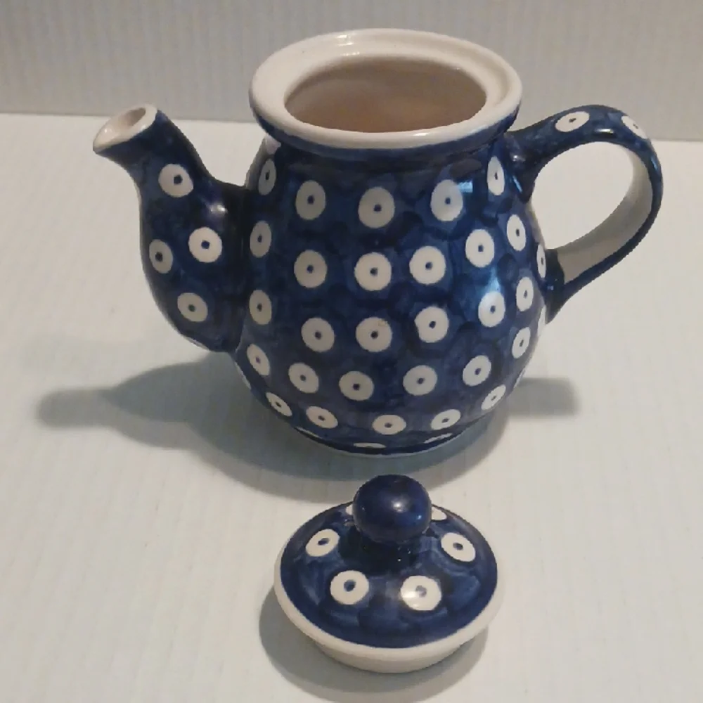 Polka Dot Blue and White Tea Set